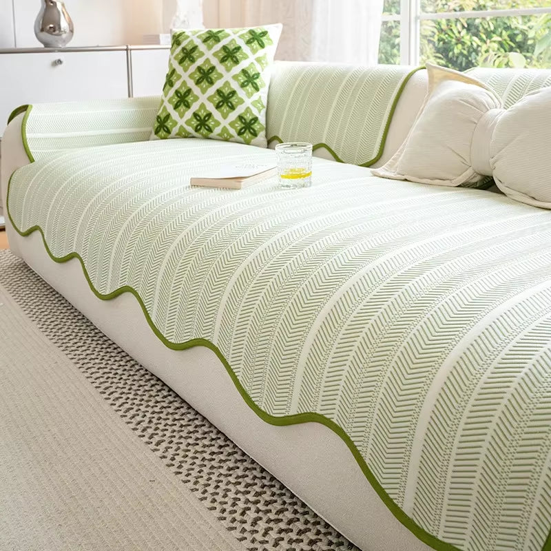 Irregular Summer Sofa Cover Cool Feeling Couch Covers Anti-Slip Sofas Towel Light Luxury Corner Couch Mat Living Room 쇼파패드 Home