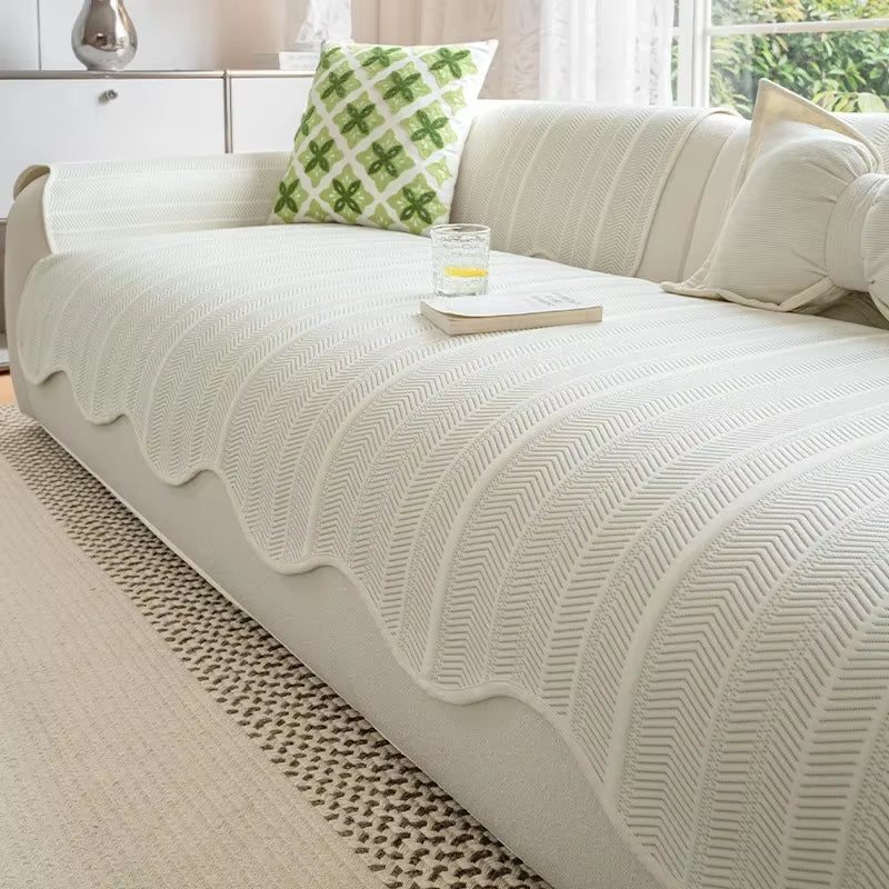 Irregular Summer Sofa Cover Cool Feeling Couch Covers Anti-Slip Sofas Towel Light Luxury Corner Couch Mat Living Room 쇼파패드 Home